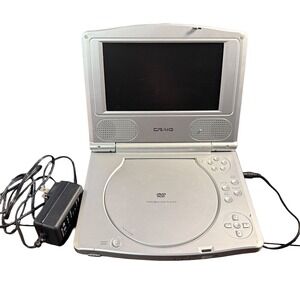 Craig CTFT701 Silver 7 Inch Portable DVD MP3 CD Player with AC Power Adapter